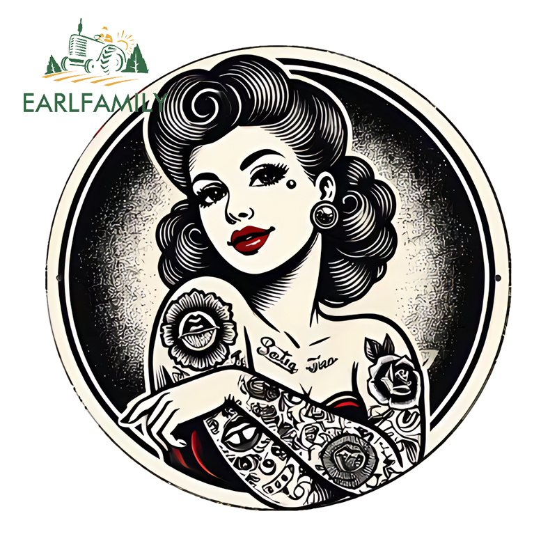 Fishing Line Box - EARLFAMILY Pin Up Girl Tattoo Stickers