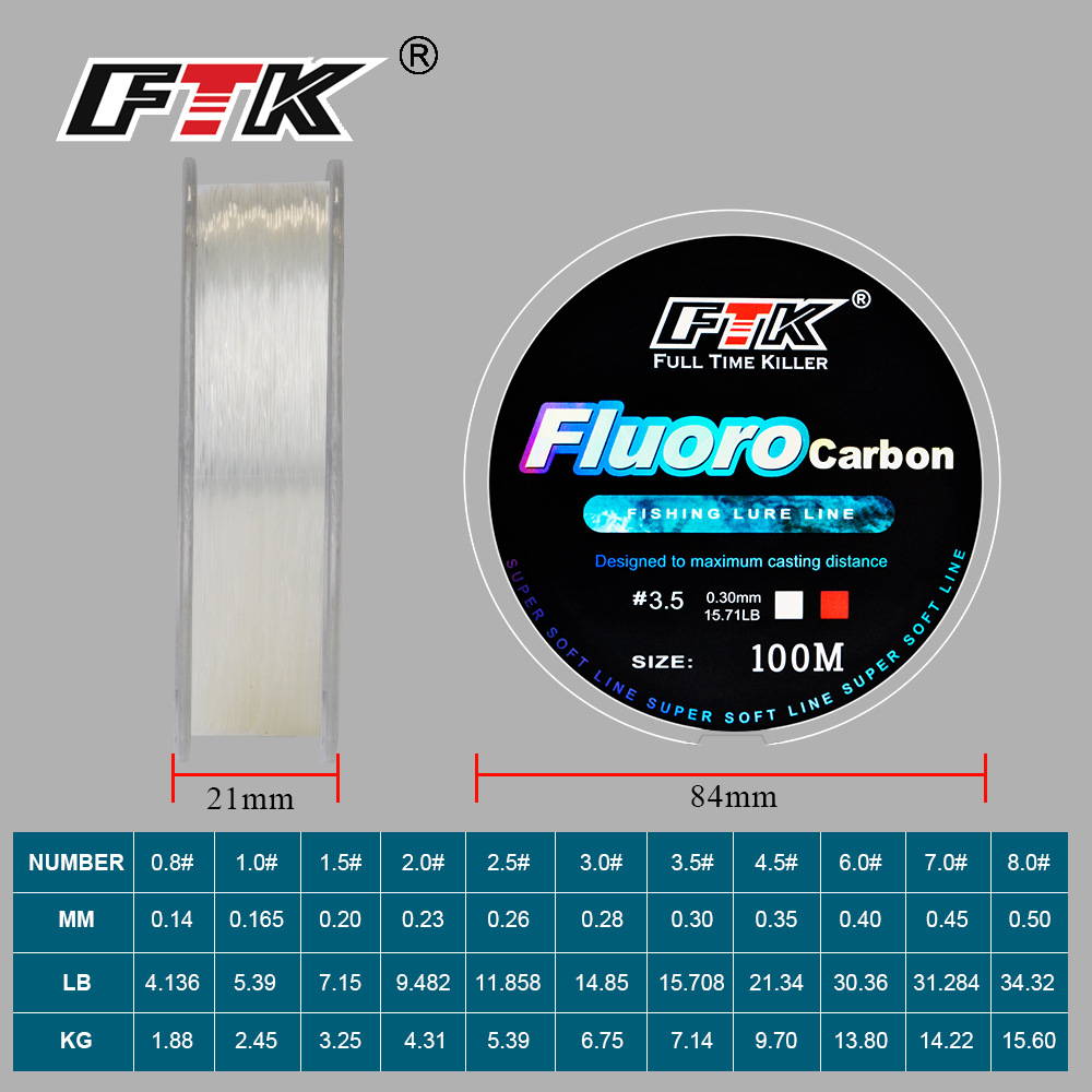 100M Fluorocarbon Coating Fish - Fluorocarbon Line incelemesi ve fiyatı