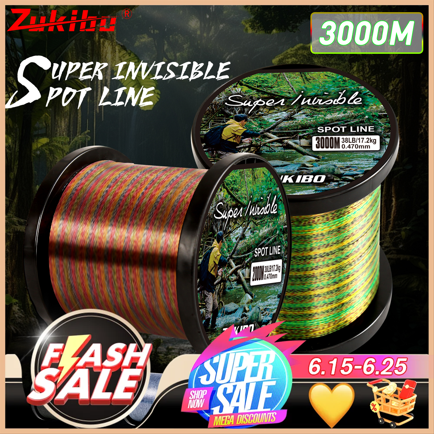 ZUKIBO 2000m 1000m 500m Invisi - Copolymer Line incelemesi ve fiyatı