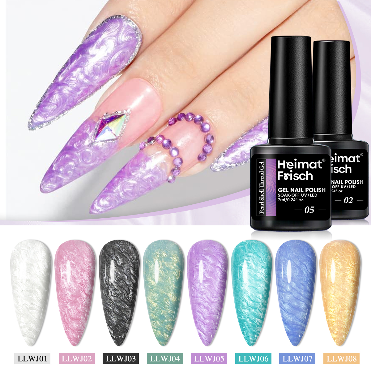 1 piece of shell line gel nail - Copolymer Line incelemesi ve fiyatı