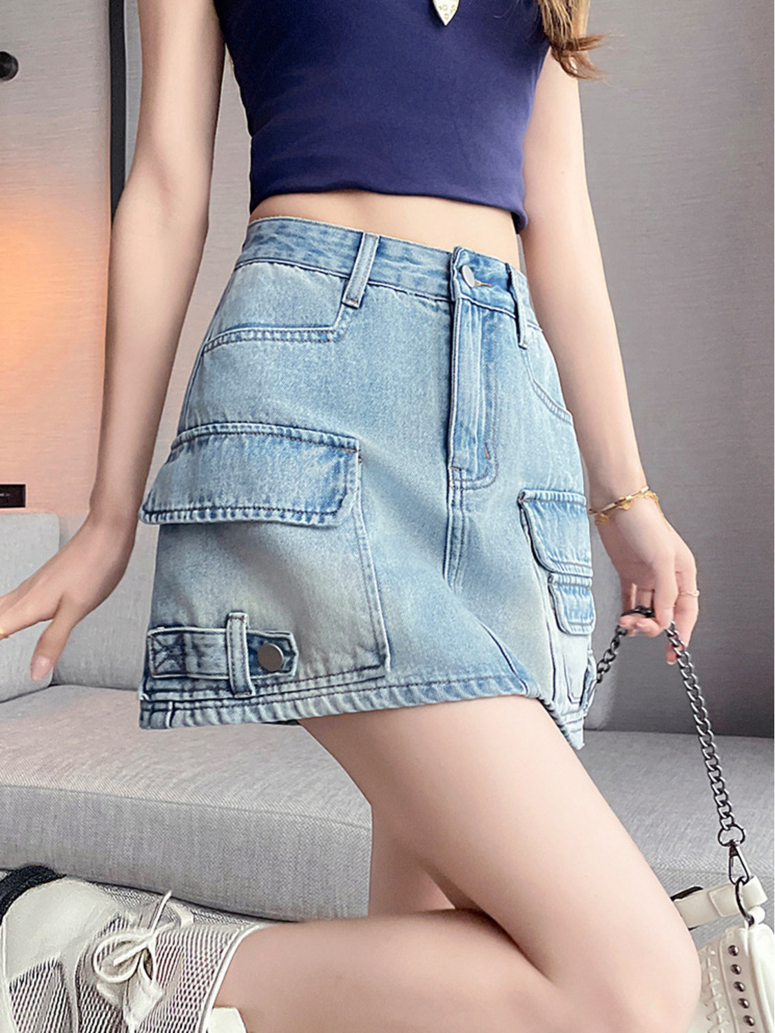 Women High Waist Cargo Denim M - Fly Line incelemesi ve fiyatı